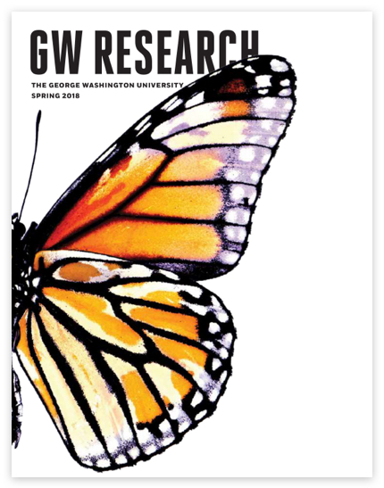 2018 Research Cover featuring image of butterfly