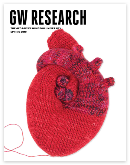 2019 Magazine Cover featuring heart of yarn