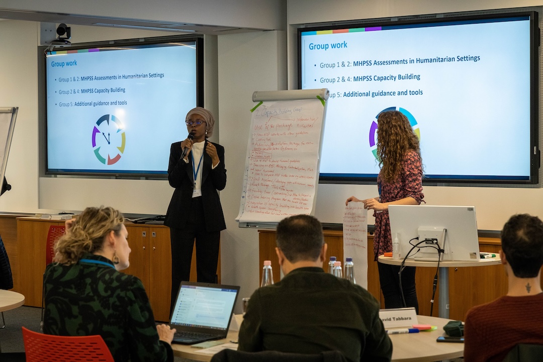 Mansurat Raji and the GW team give a presentation